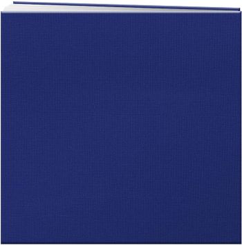 Pioneer 12-Inch by 12-Inch Book Cloth Cover Postbound Album with Window, Cobalt Blue