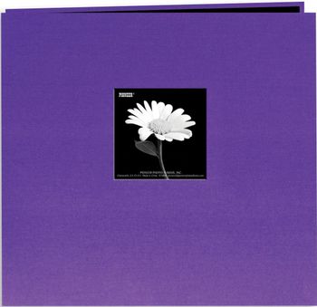 Pioneer 023602636538 12-Inch Fabric Frame Scrapbook, Wildberry Purple, 12"x12"