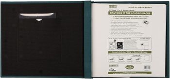 Pioneer MB88CB-FN/MT Book Cloth Cover Post Bound Album, 8 by 8-Inch, Majestic Teal ( Green and Blue )