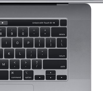 لاب توب Apple Macbook Pro Touch Bar و Touch ID MVVK2LL / A (2019) - Intel Core i9 ، 2.3 جيجاهرتز ، 16 بوصة ، 1 تيرابايت SSD ، 16 جيجابايت رام ، AMD Radeon Pro 5500M-4GB ، ENG-KB ، رمادي فلكي