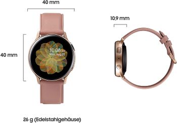 Samsung Galaxy Watch Active 2 Stainless Steel SM-R835U 40mm GPS + Cellular (LTE) - Rose Gold