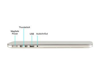 لاب توب Apple MacBook Pro 11،2 A1398 (15 بوصة ، أواخر 2013) Intel Core i7 ، 2 جيجاهرتز ، 8 جيجابايت رام ، 256 جيجابايت SSD ، 1.5 جيجابايت VRAM ، كاميرا FaceTime HD ، ENG KB فضي