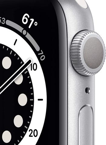 Apple Watch Series 6 (GPS, 44mm) - Silver Aluminium Case with White Sport Band