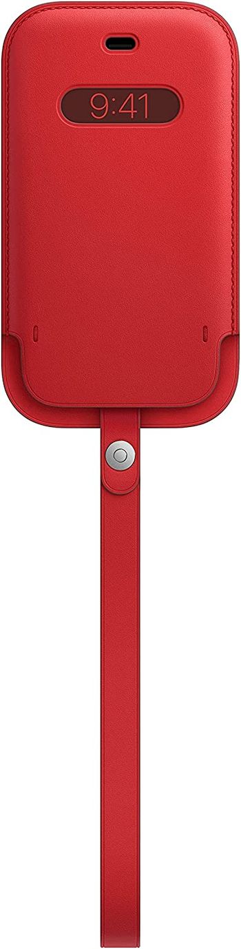 Apple Leather Sleeve with MagSafe (for iPhone 12 mini) - (PRODUCT) - Red