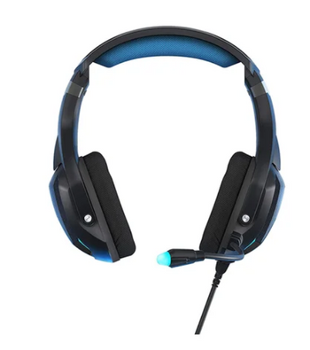 ESG 5 Vibration & Shock Headset with LED Lighting and Blue Fabric Ear Cushions /Blue Black