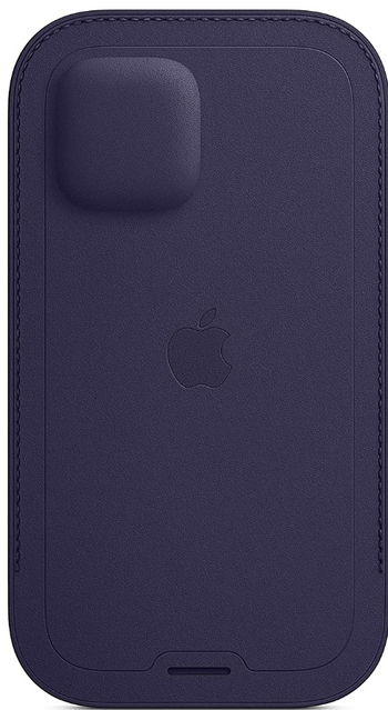 Apple Leather Sleeve with MagSafe (for iPhone 12 | 12 Pro) - Deep Violet