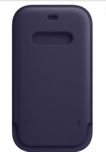 Apple Leather Sleeve with MagSafe (for iPhone 12 | 12 Pro) - Deep Violet