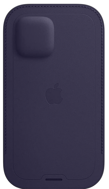 Apple Leather Sleeve with MagSafe (for iPhone 12 | 12 Pro) - Deep Violet