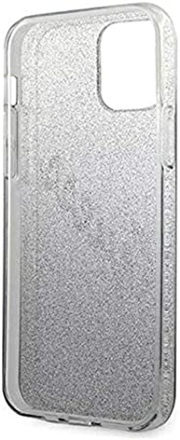 Guess PC/TPU Script Glitter Hard Case for iPhone 12 Mini (5.4") - Gradient Black