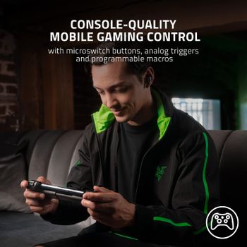 Razer Kishi V2 Mobile Gaming Controller for Android: Console Quality Gaming Controls Universal Fit with Extendable Bridge Stream PC, Black, RZ06-04180100-R3M1