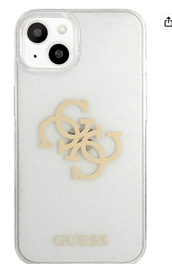 Guess TPU Full Glitter Cases 4G Logo For iPhone 13 Mini (5.4") - Transparent