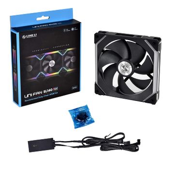 Lian-Li Uni Fan Sl140 RGB Pwm Lüfter, Schwarz - 140 mm tyle: SL140-1B