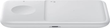 SAMSUNG Wirelss Duo Charger Pad Samsung Official Fast Wireless Charging Pad Qi Enabled White, EP-P4300TWEGGB