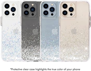 Case-Mate - Twinkle Ombre - Case for iPhone 13 Pro - Reflective Foil Elements - 10 ft Drop Protection - 6.1 Inch - Ombre Stardust