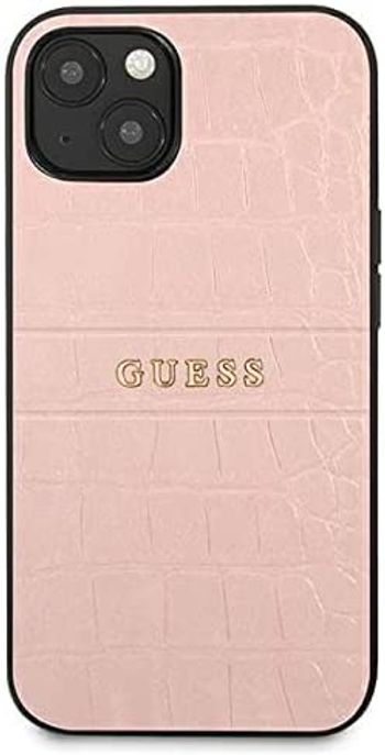 GUESS GUHCP13SPCRBPI Case for iPhone13 Mini 5.4 Inches Pink Croco Strap Collection Pink  One Size