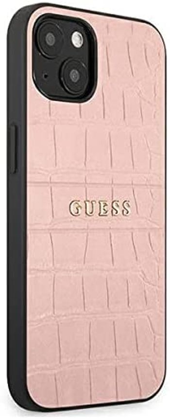 GUESS GUHCP13SPCRBPI Case for iPhone13 Mini 5.4 Inches Pink Croco Strap Collection Pink  One Size