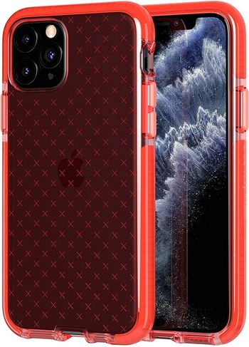 Tech21 Evo Check Phone Case For Iphone 11 Pro - Coral - Antimicrobial Properties With 12 Ft Drop Protection