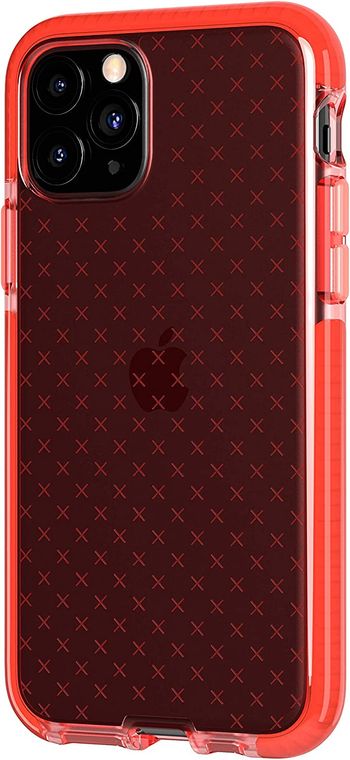 Tech21 Evo Check Phone Case For Iphone 11 Pro - Coral - Antimicrobial Properties With 12 Ft Drop Protection