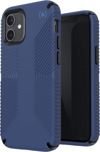 Speck Products Presidio2 Grip Iphone 12 Mini Case, Coastal Blue/Black/Storm Blue