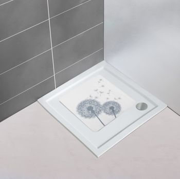 WENKO 23156100 Shower mat Astera, 21.3 x 21.3 inch