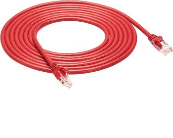 Rj45 Cat-6 Ethernet Patch Internet Cable - Pack Of 5 - 3 Meters, Red/3 Meters/Red