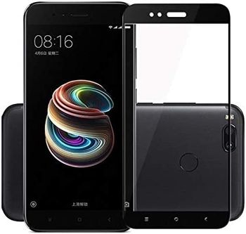 Xiaomi A1 (5X) Tempered Glass Full Cover Screen Protector With Black Frame