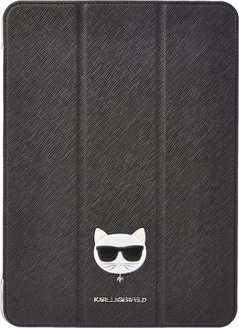 Karl Lagerfeld PU Saffiano Choupette Head Folio Case for iPad 11" - Black