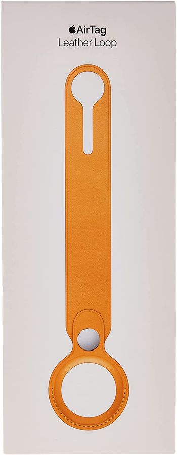 Apple AirTag Leather Loop -California Poppy