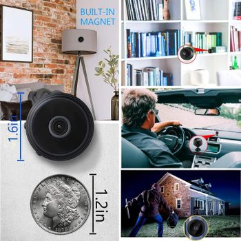 EliteTech. Mini Wi-Fi Camera, Security Camera HD 1080P Wireless Portable Small Camera with Motion Detection and Night Home Video Recorder for Indoor Outdoor Use