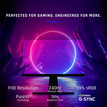 Viewsonic Elite Xg270 27 Inch 1080P 1Ms 240Hz Ips G Sync Compatible Gaming Monitor With Elite Design Enhancements And Advanced Ergonomics For Esports, Black 27-Inch 240Hz 27-Inch 240Hz