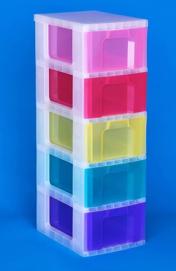 Really Useful 5 x 12 Liter Plastic Storage Tower