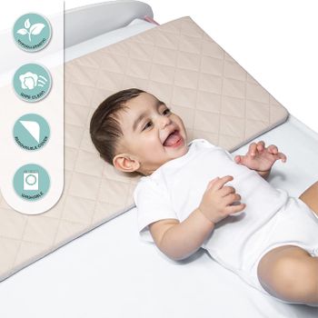 Moon Crib Wedge for Reflux & Colic, Cotton & Waterproof Covers, Baby Sleep Positioner for Over or Under The Mattress, Newborn's Sleep Solution