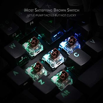 Redragon K530 Draconic 60% Compact Rgb Wireless Mechanical Keyboard, 61 Keys Tkl Designed 5.0 Bluetooth Gaming Keyboard With Brown Switches And 16.8 Million Rgb Lighting For Pc, Laptop, Cell Phone