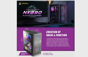 ATX Antec NX Series NX290 Mid-Tower Gaming Case