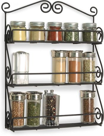 Spectrum Diversified Scroll Spice Wall Mount Rack, /Beauty & Nail Polish