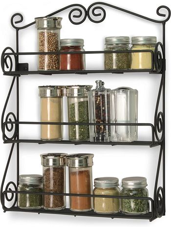 Spectrum Diversified Scroll Spice Wall Mount Rack, /Beauty & Nail Polish