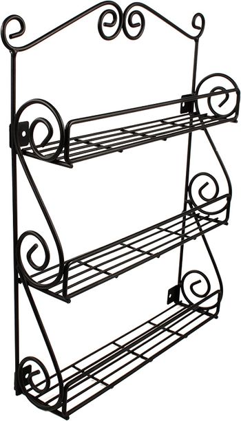 Spectrum Diversified Scroll Spice Wall Mount Rack, /Beauty & Nail Polish