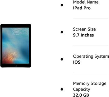 Apple iPad Pro 9.7 Inch Wi-Fi 32GB - Space Grey