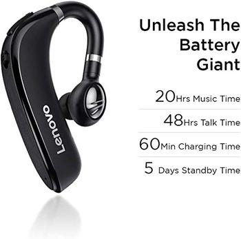 Lenovo HX106 Over Ear Business Bluetooth Headset - Black