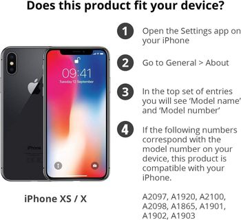 جراب هاتف Apple iPhone X مزود بفتحة للبطاقات من الجلد