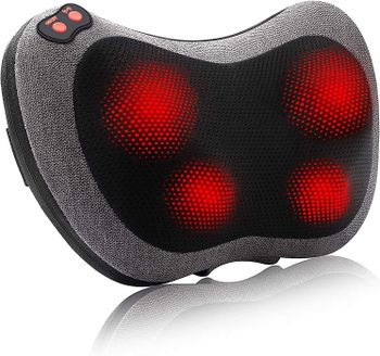 Electric Back Massager With Heat,Shiatsu Back And Neck Massager With Deep Tissue Kneading,Electric Back Massage Pillow For Back,Neck,Shoulders,Legs, Foot,Body Muscle Pain Relief,Use At Home,Car,Office