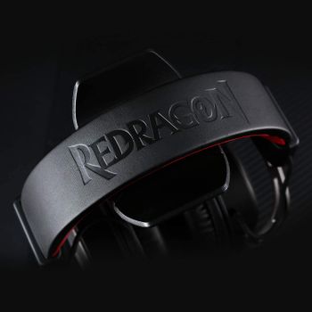 Redragon H710 Helios Wired Gaming Headset - 7.1 Surround Sound - Memory Foam Ear Pads - 50MM Drivers - Detachable Microphone - Multi Platform Headphone - Works with PC/PS4/Switch Black