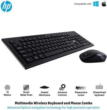 HP Wireless Keyboard and Mouse Combo CS10 - Black