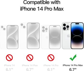 Glassology iPhone 14 Pro Max TPU Clear Case Cover with Tempered Glass screen protector