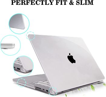 Glassology MacBook Air 13.3 inch Crystal Clear Case 2020 2019 2018 A2337 M1 A2179 A1932 ، غلاف صلب بلاستيكي