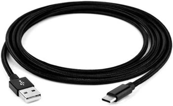 Glassology USB A to C cable 1.2M 3A high current fast charging Pure Copper & PVC & nylon braid 480Mbps transfer speed (Black)