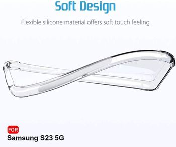 Glassology Samsung S23 Silicon Clear Case, Ultra, Slim & Protective Design, with Superior Camera Protection Bump Back Cover Case