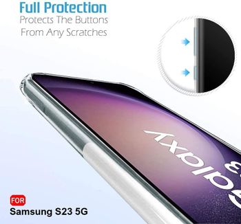 Glassology Samsung S23 Silicon Clear Case, Ultra, Slim & Protective Design, with Superior Camera Protection Bump Back Cover Case