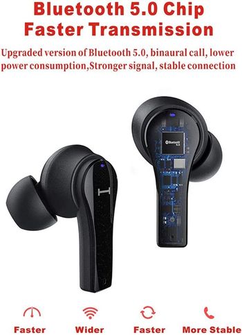 Lenovo QT82 Bluetooth Earphone TWS Wireless In-ear HiFi Music Stereo Headset IPX5 Sport Headset Touch Control Headphone (Black)