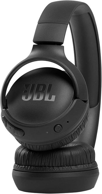 JBL Tune 510BT Wireless On Ear Headphones, Pure Bass Sound, 40H Battery, Speed Charge, Fast USB Type-C, Multi-Point Connection, Foldable Design, Voice Assistant - Black, JBLT510BTBLKEU